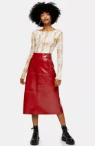 Topshop leather skirt
